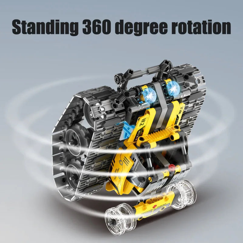 Technical City MOC 4 IN 1 560pcs RC Robot Model Building Blocks Creative DIY Transformation Robot Bricks Toys For Children Gifts