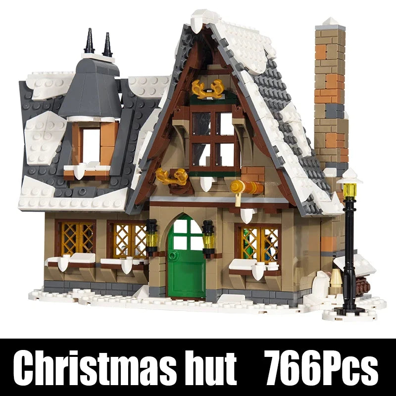 Mould King 16049 Streetview Building Toys The MOC Christmas Cottage Model Assembly Building Block Brick Kids Christmas Gifts