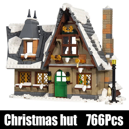 Mould King 16049 Streetview Building Toys The MOC Christmas Cottage Model Assembly Building Block Brick Kids Christmas Gifts
